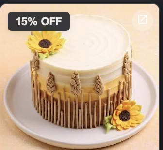 Sunflower ombre buttercream cake